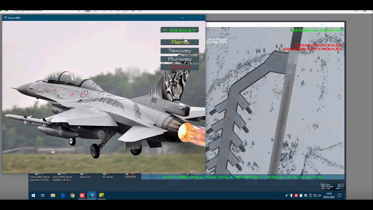 Timing von Multiplayer-Spielen unter Falcon BMS 4.34 U2